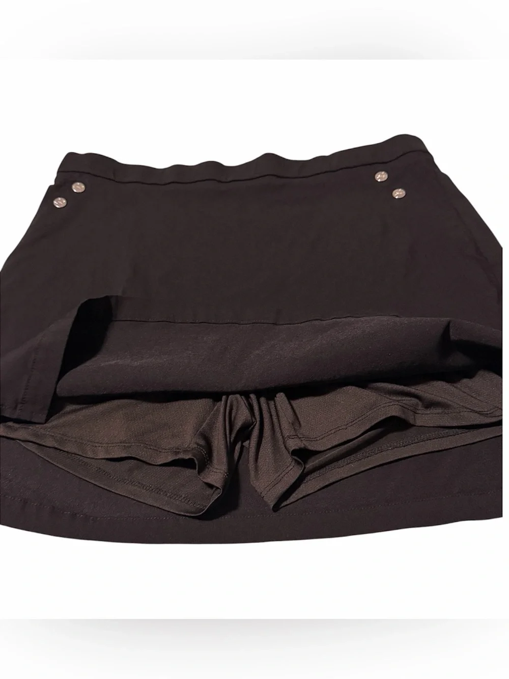 Rafaella Black Skort with Button Accents - M